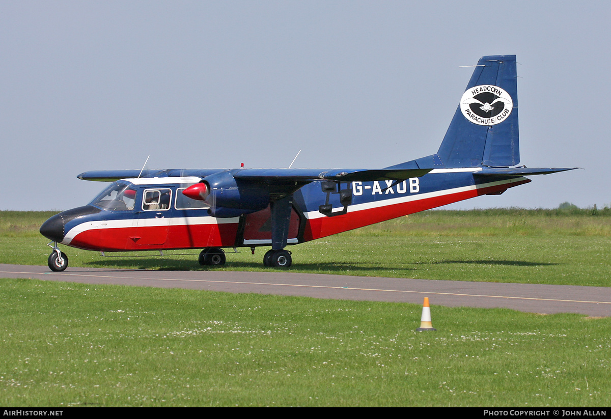 Aircraft Photo of G-AXUB | Britten-Norman BN-2A Islander | Headcorn Parachute Club | AirHistory.net #562205