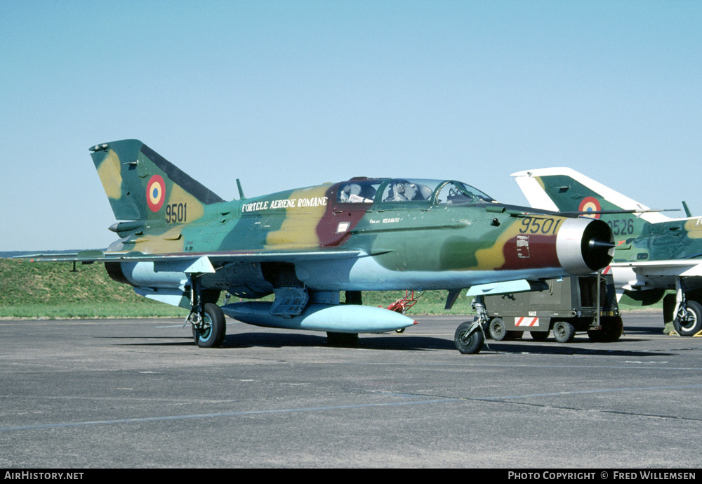 Aircraft Photo of 9501 | Mikoyan-Gurevich MiG-21UM Lancer B | Romania - Air Force | AirHistory.net #562391