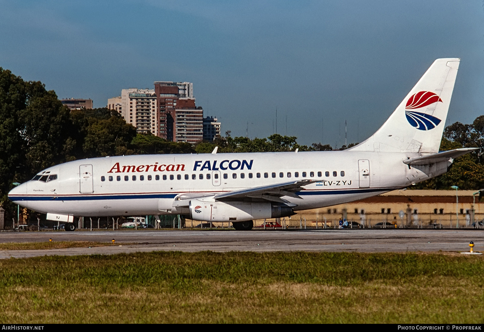 Aircraft Photo of LV-ZYJ | Boeing 737-291 | American Falcon Aerolíneas | AirHistory.net #562458