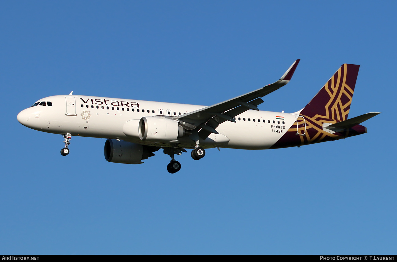 Aircraft Photo of F-WWTO | Airbus A320-251N | Vistara | AirHistory.net #562466