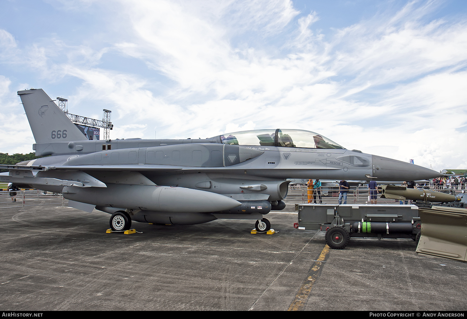 Aircraft Photo of 666 | General Dynamics F-16DJ Fighting Falcon | Singapore - Air Force | AirHistory.net #562481