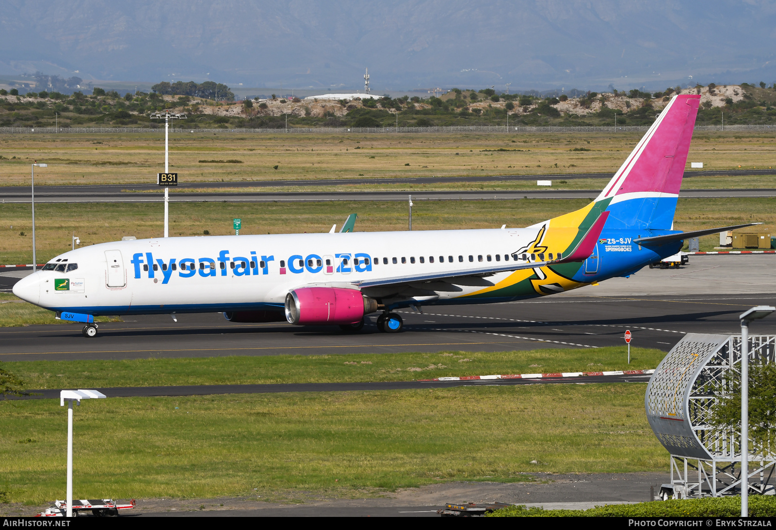 Aircraft Photo of ZS-SJV | Boeing 737-844 | FlySafair | AirHistory.net #562632