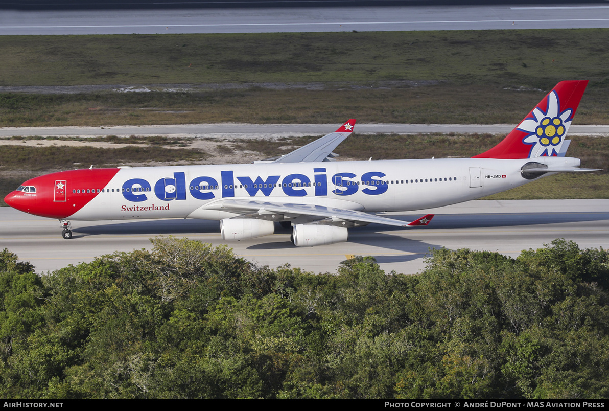 Aircraft Photo of HB-JMD | Airbus A340-313 | Edelweiss Air | AirHistory.net #562672