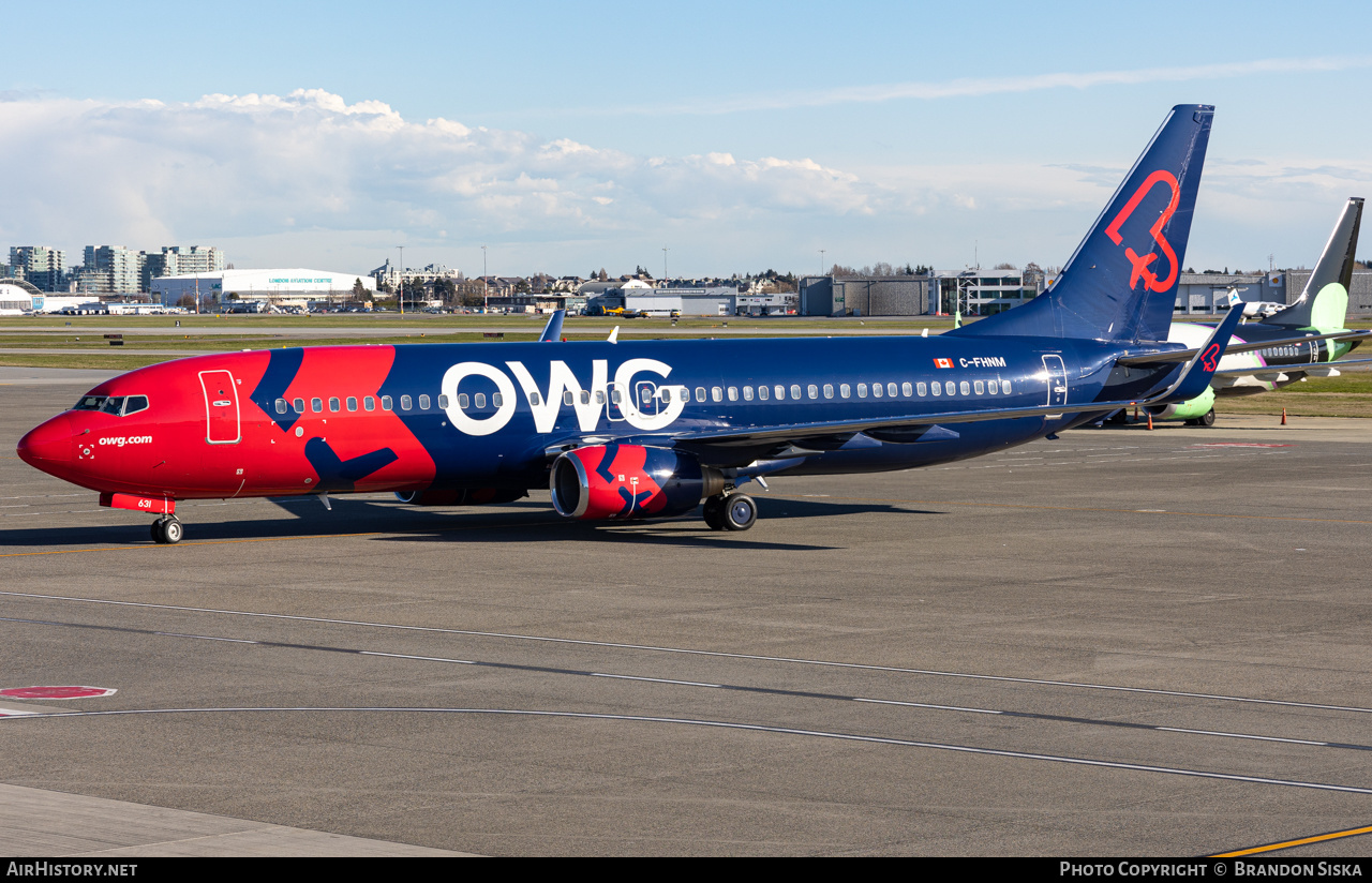 Aircraft Photo of C-FHNM | Boeing 737-8Q8 | OWG - Off We Go | AirHistory.net #562952