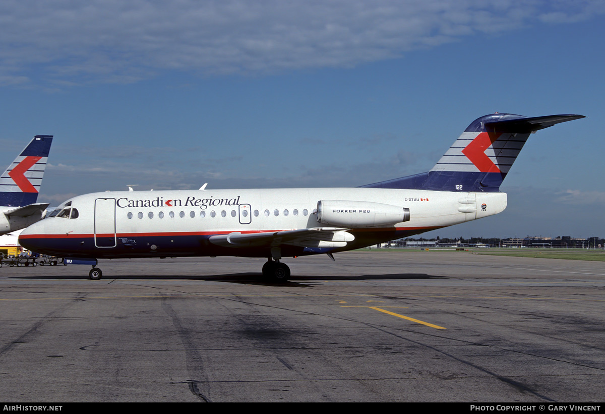 Aircraft Photo of C-GTUU | Fokker F28-1000 Fellowship | Canadian Regional Airlines | AirHistory.net #562961