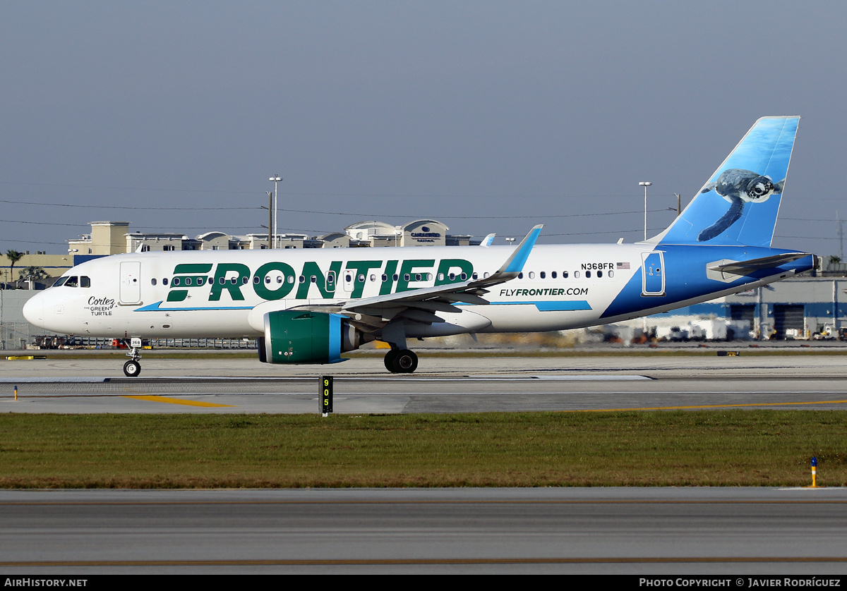 Aircraft Photo of N368FR | Airbus A320-251N | Frontier Airlines | AirHistory.net #563087