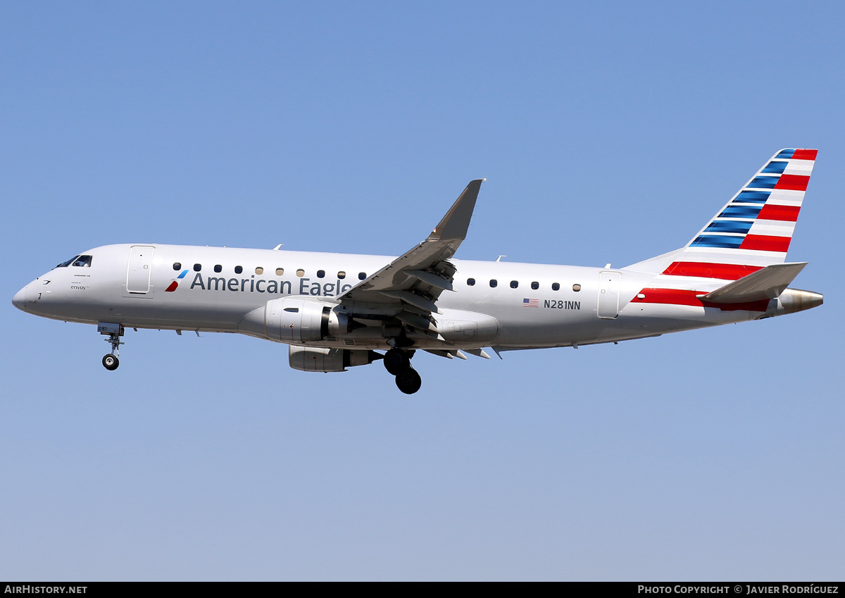 Aircraft Photo of N281NN | Embraer 175LR (ERJ-170-200LR) | American Eagle | AirHistory.net #563398