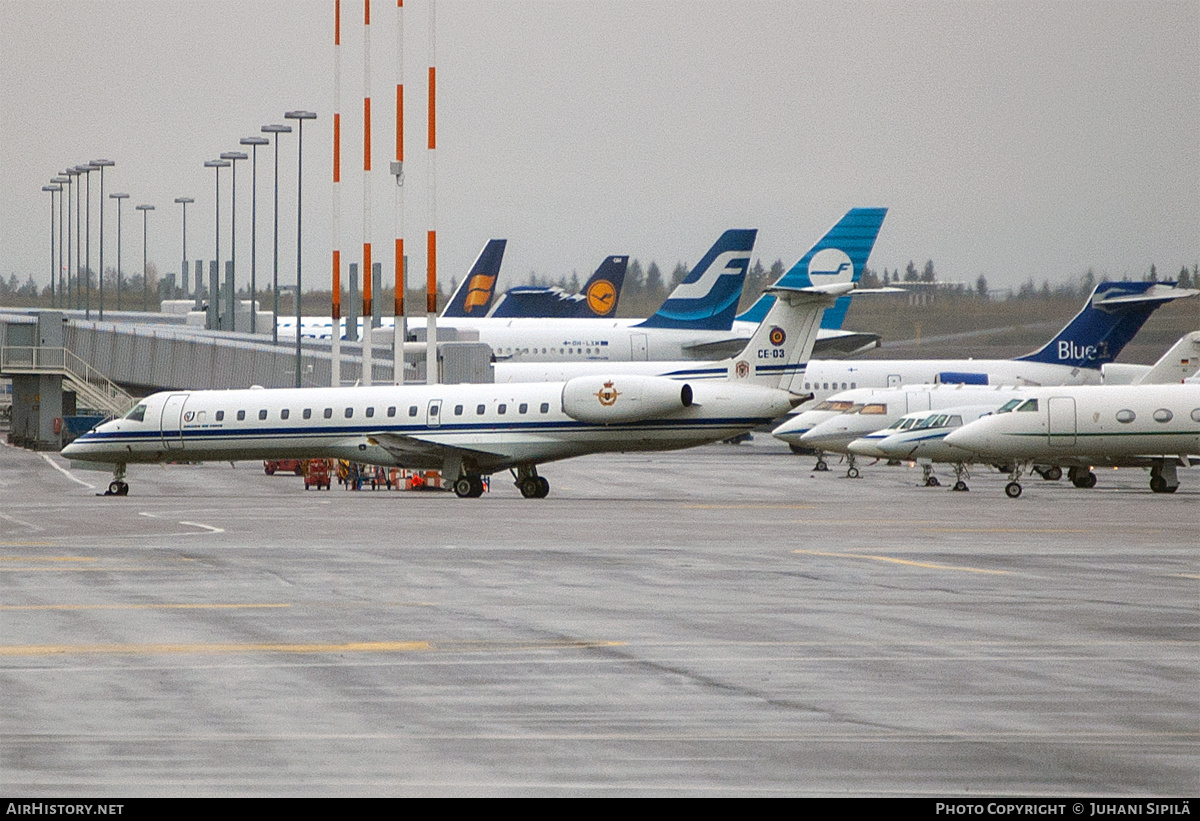Aircraft Photo of CE-03 | Embraer ERJ-145LR (EMB-145LR) | Belgium - Air Force | AirHistory.net #563680