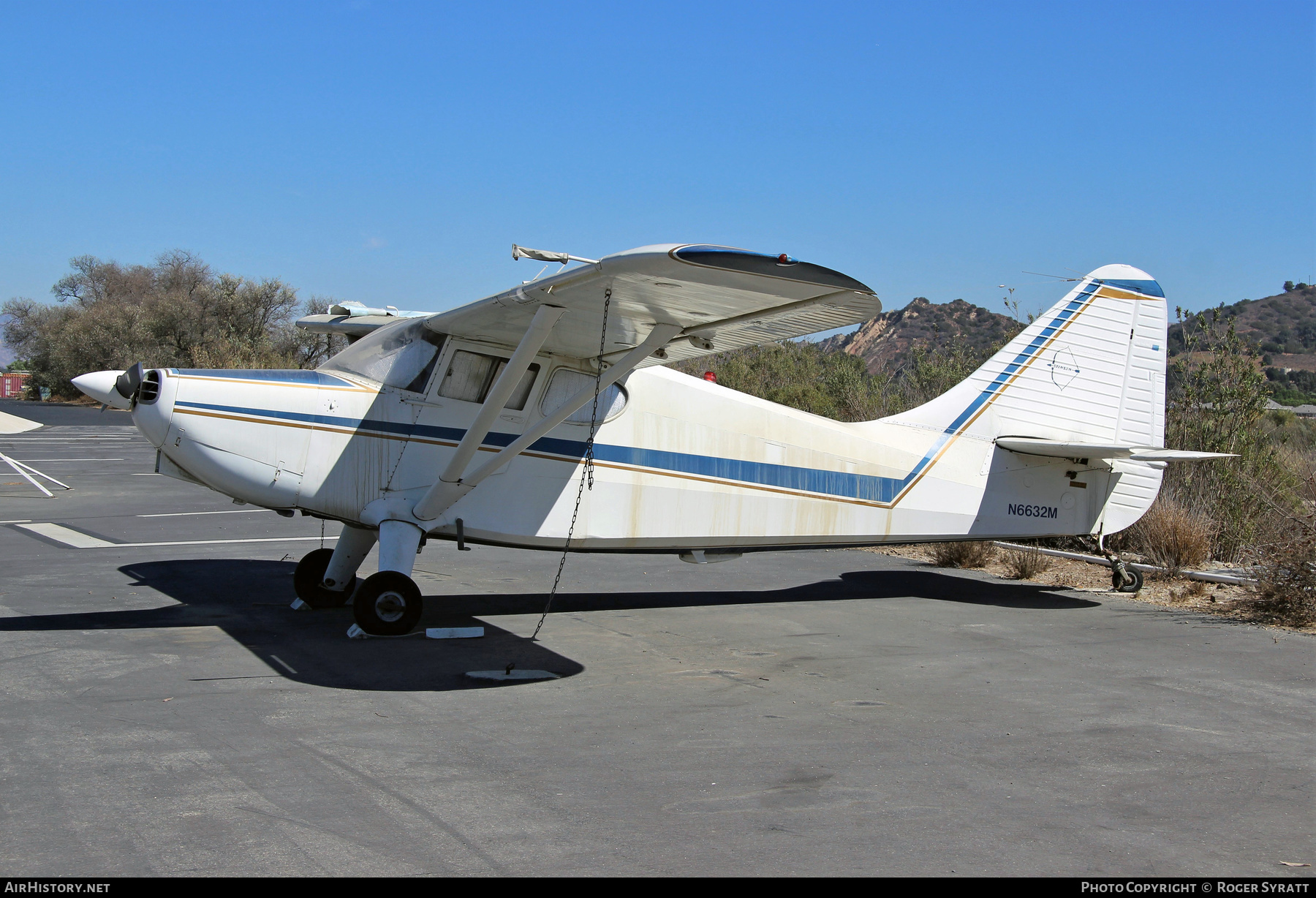 Aircraft Photo of N6632M | Stinson 108-3 | AirHistory.net #563750