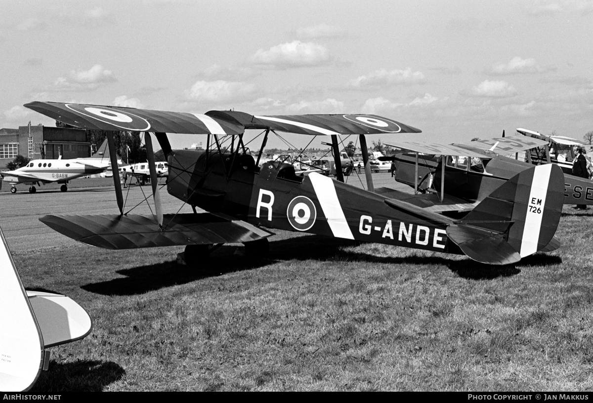 Aircraft Photo of G-ANDE / EM726 | De Havilland D.H. 82A Tiger Moth II | UK - Air Force | AirHistory.net #563870