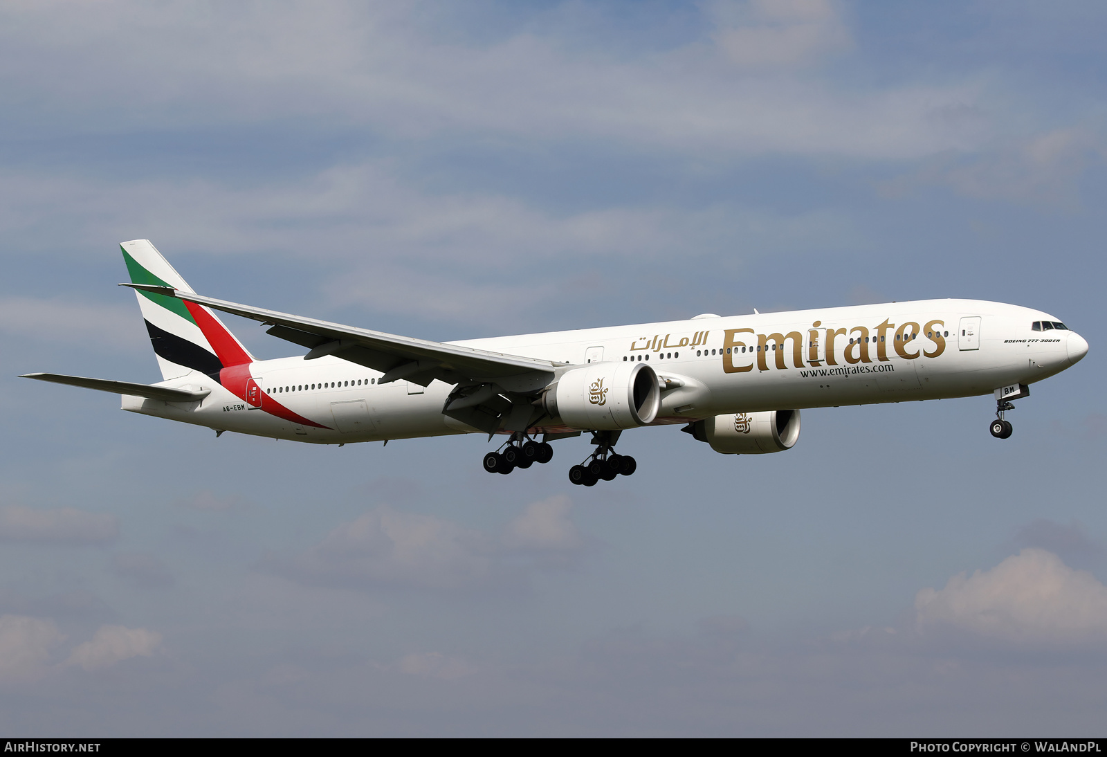 Aircraft Photo of A6-EBM | Boeing 777-31H/ER | Emirates | AirHistory.net #563892