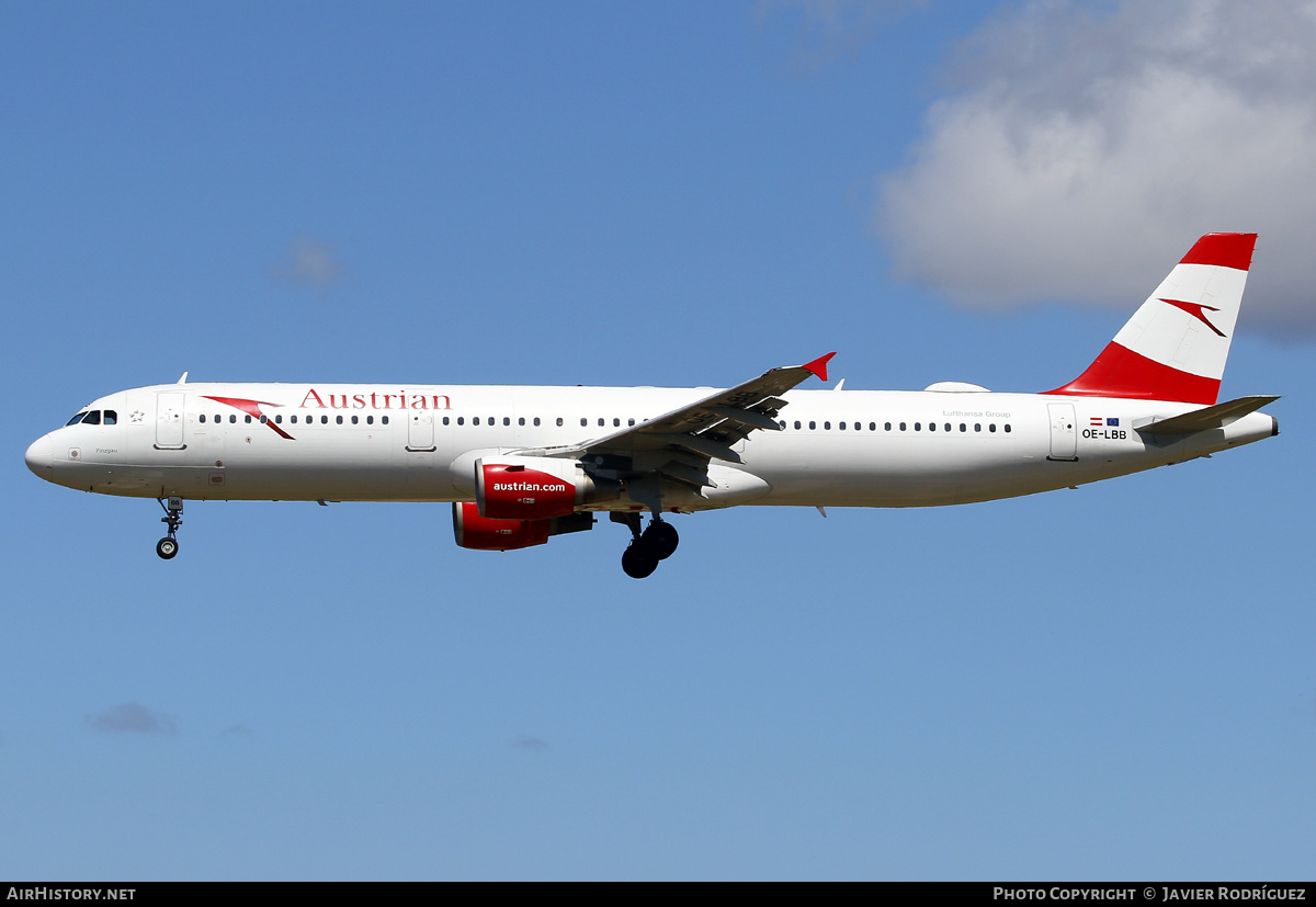 Aircraft Photo of OE-LBB | Airbus A321-111 | Austrian Airlines | AirHistory.net #563962