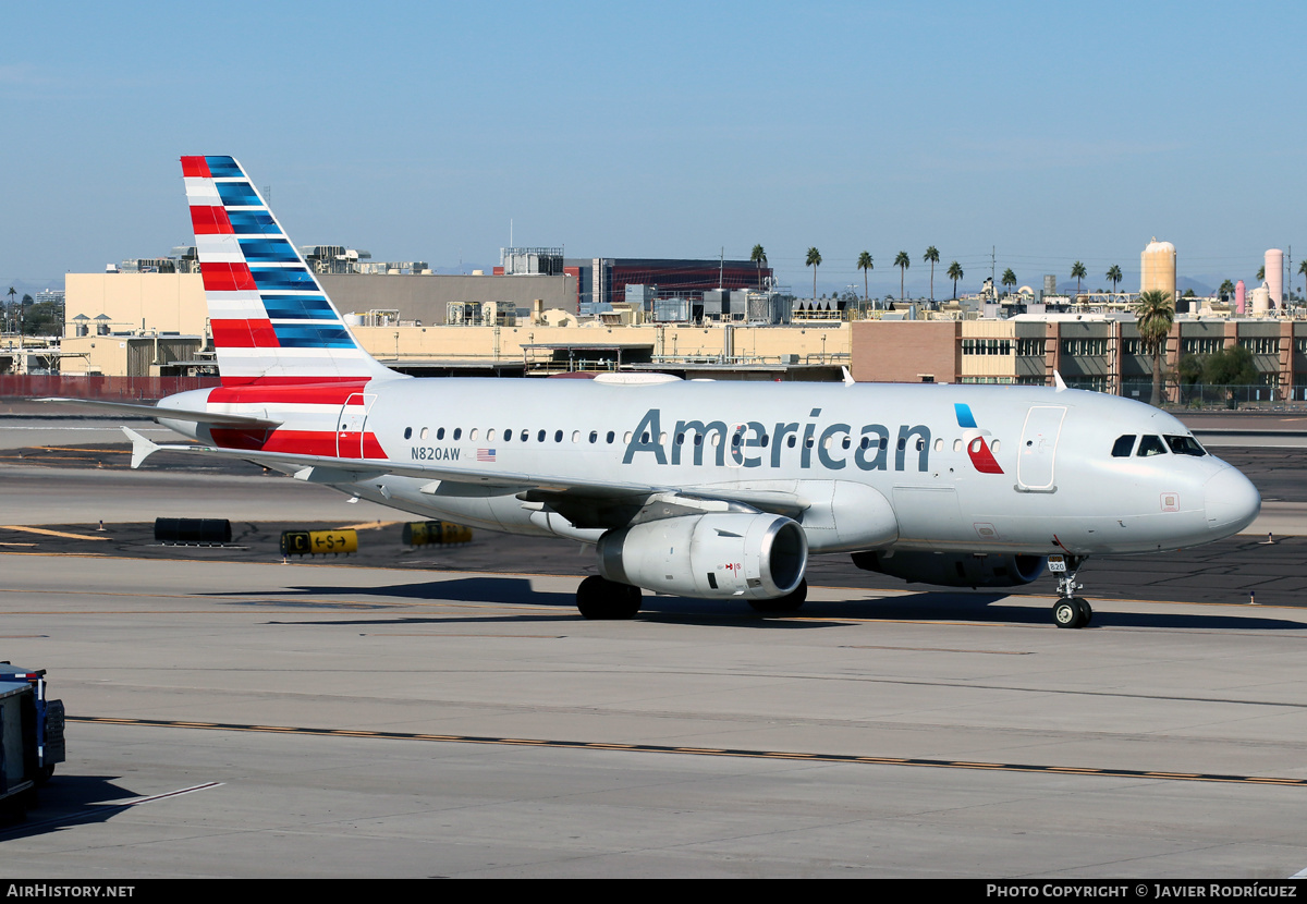 Aircraft Photo of N820AW | Airbus A319-132 | American Airlines | AirHistory.net #564127