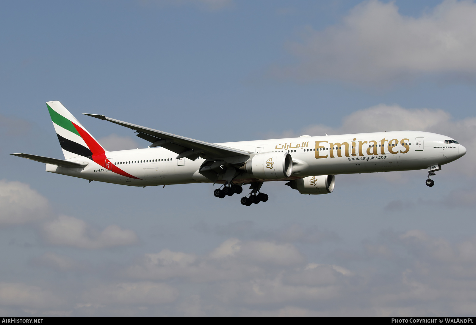 Aircraft Photo of A6-EGK | Boeing 777-31H/ER | Emirates | AirHistory.net #564180