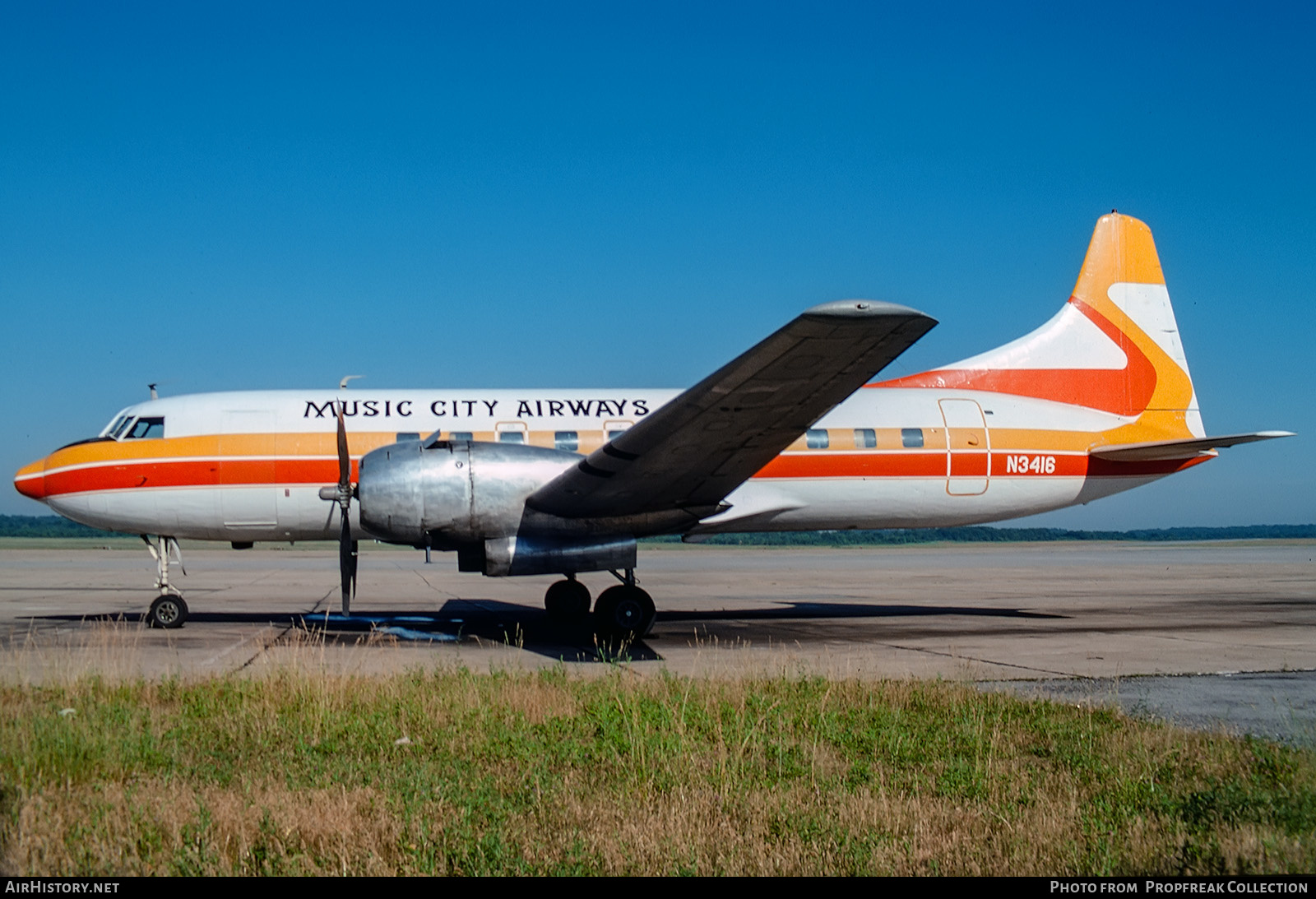 Aircraft Photo of N3416 | Convair 340-32 | Music City Airways | AirHistory.net #564217