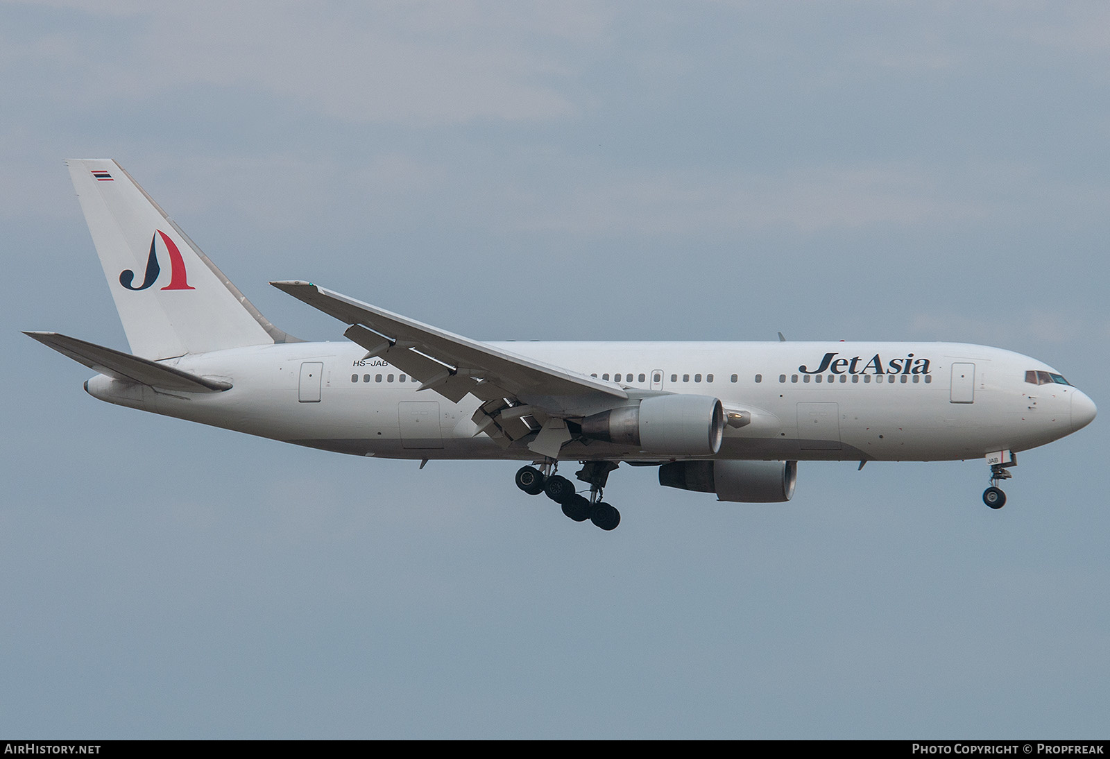 Aircraft Photo of HS-JAB | Boeing 767-222 | Jet Asia Airways | AirHistory.net #564426