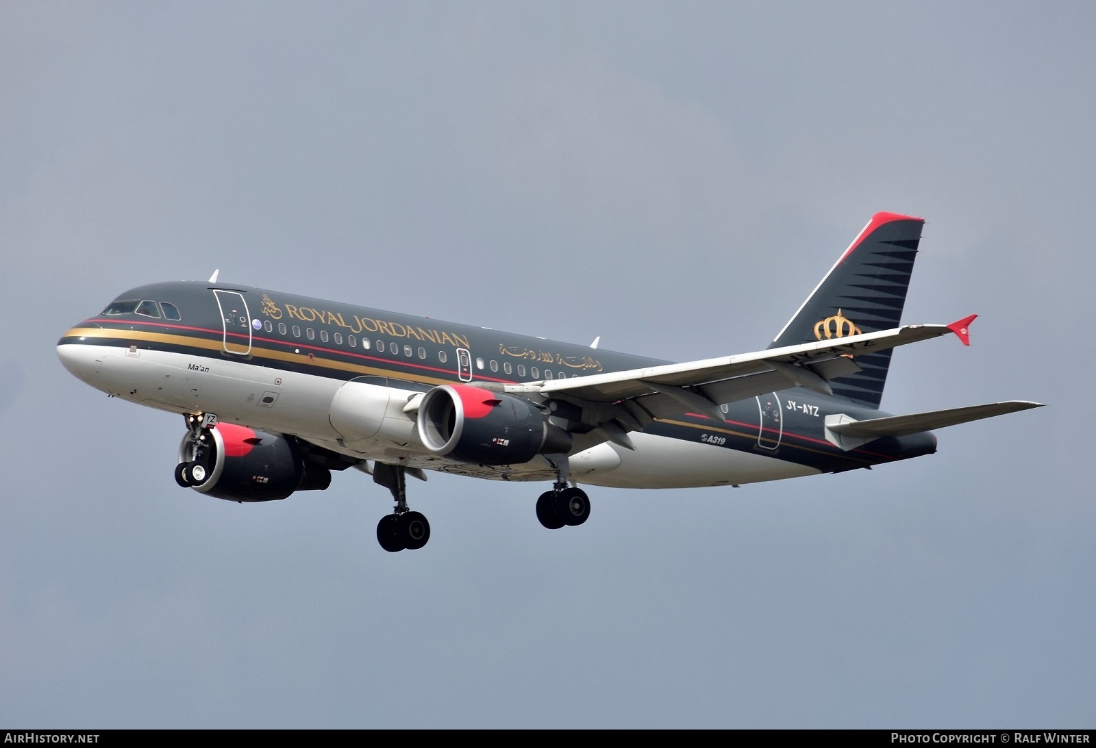 Aircraft Photo of JY-AYZ | Airbus A319-111 | Royal Jordanian Airlines | AirHistory.net #564458