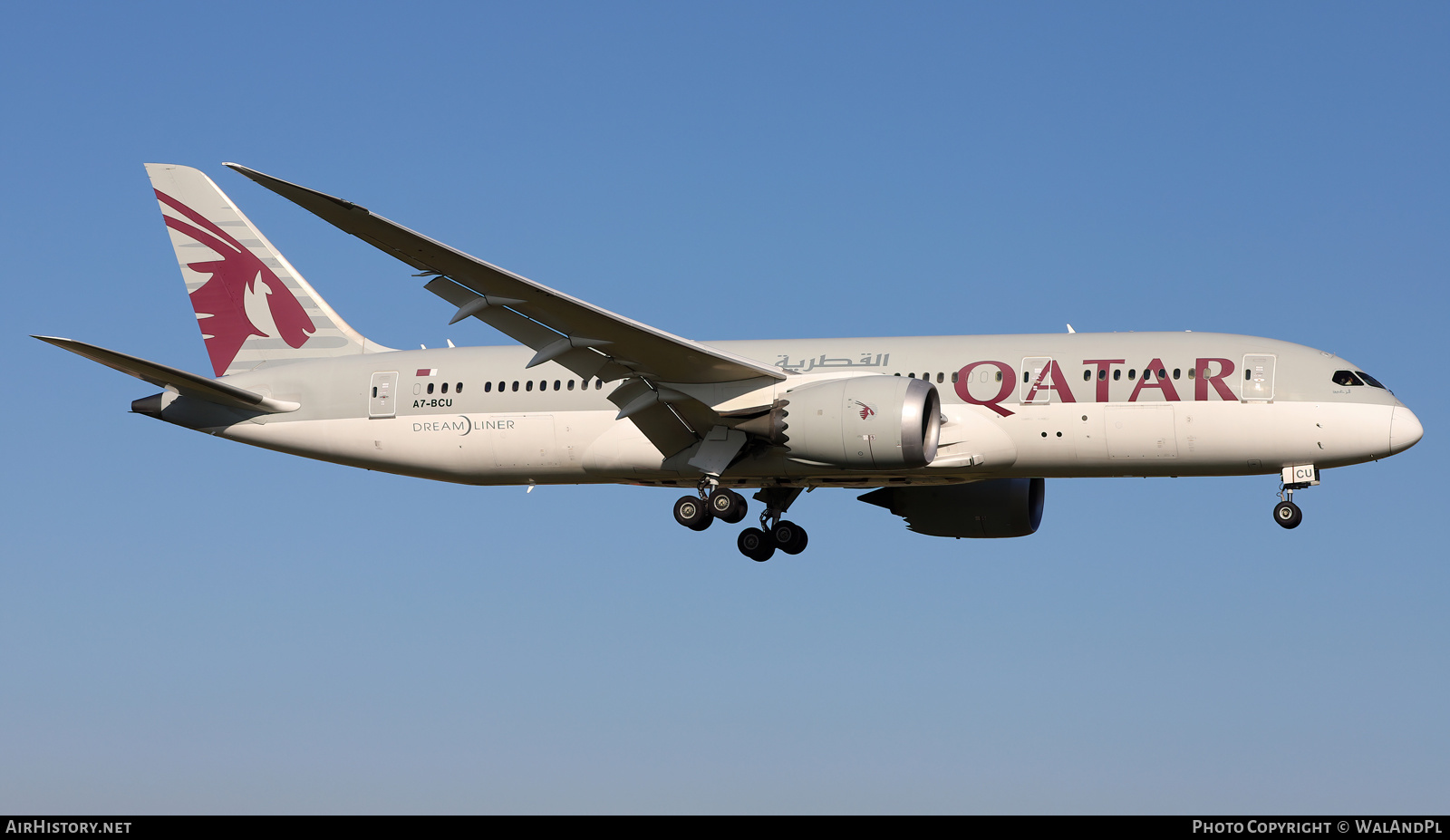 Aircraft Photo of A7-BCU | Boeing 787-8 Dreamliner | Qatar Airways | AirHistory.net #564459