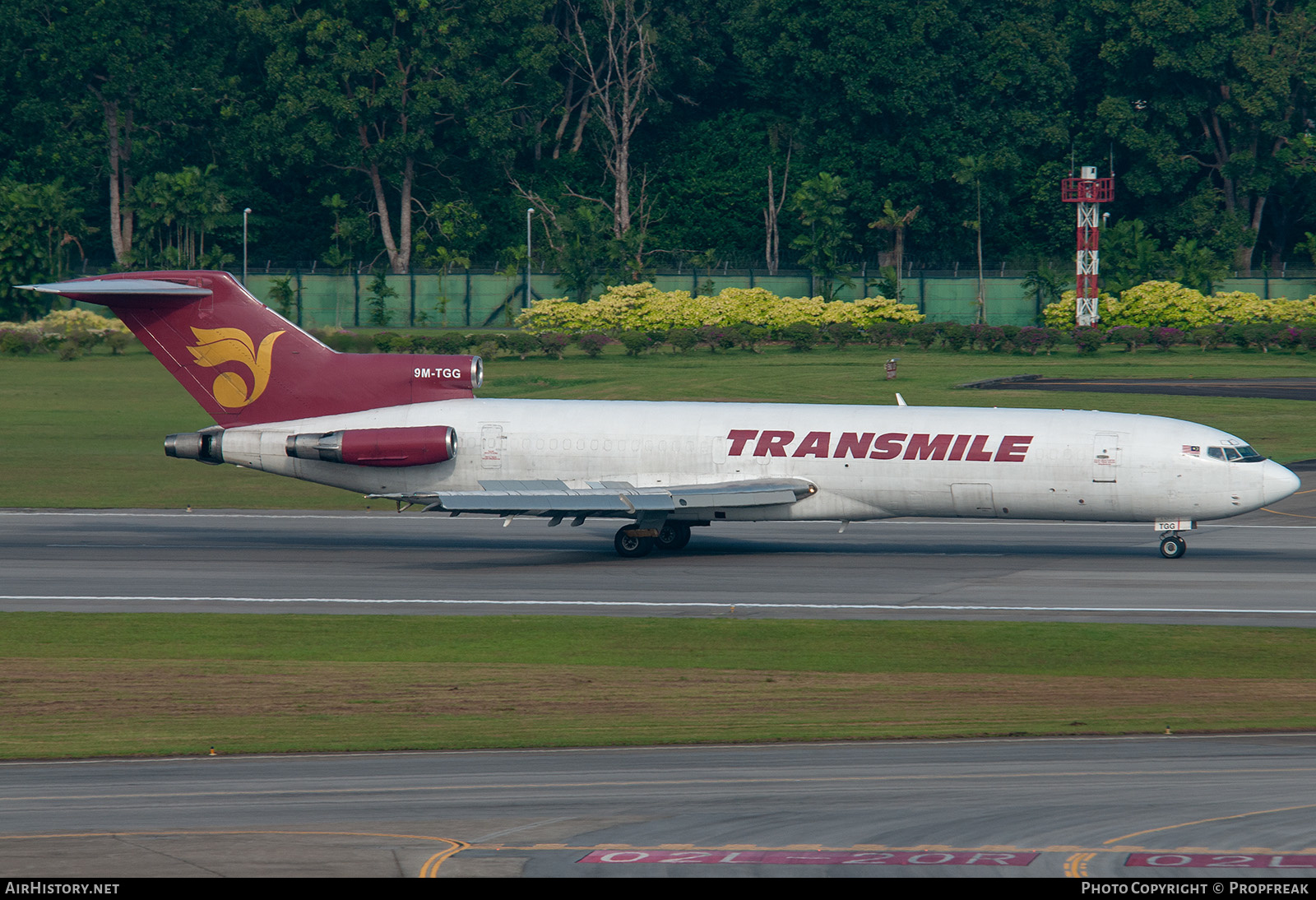 Aircraft Photo of 9M-TGG | Boeing 727-247/Adv(F) | Transmile Air Services | AirHistory.net #564600