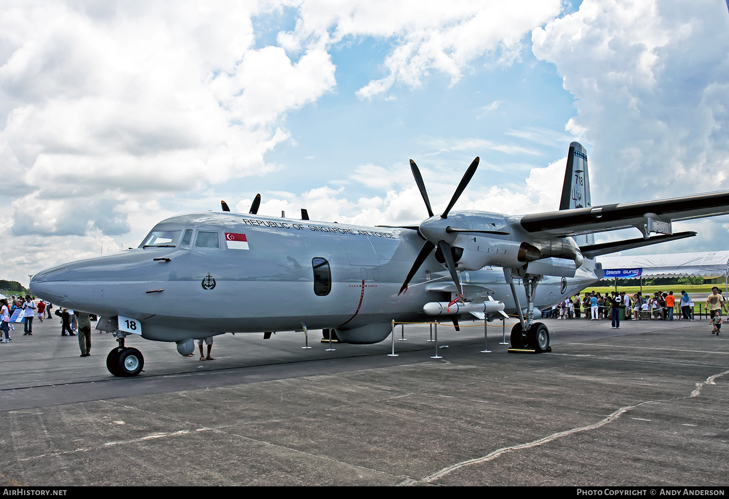 Aircraft Photo of 718 | Fokker 50MPA Enforcer Mk2 | Singapore - Air Force | AirHistory.net #564697