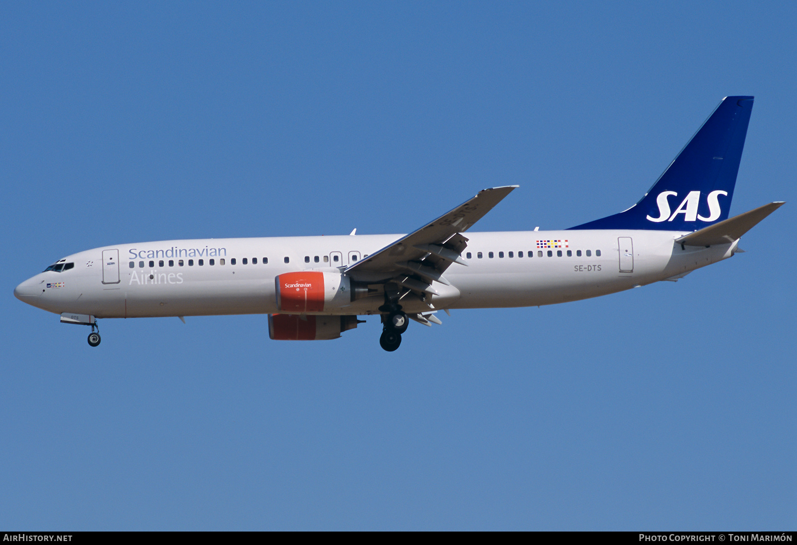 Aircraft Photo of SE-DTS | Boeing 737-883 | Scandinavian Airlines - SAS | AirHistory.net #564753