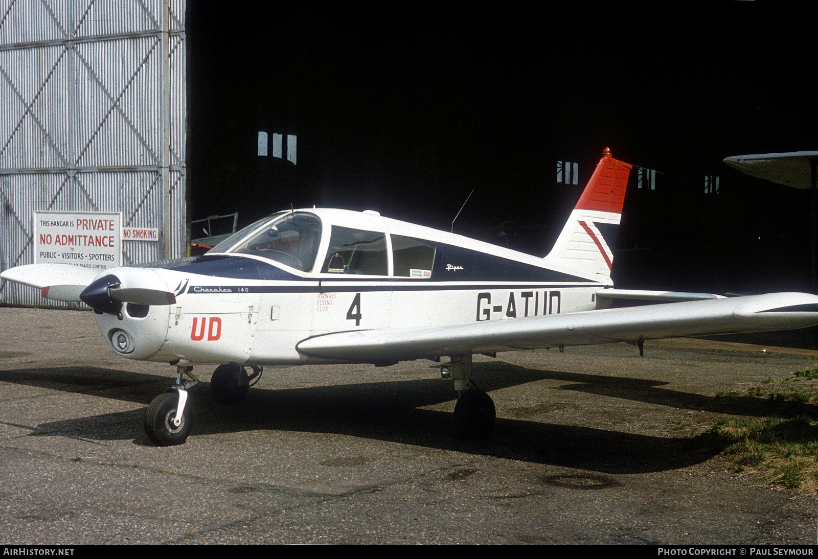 Aircraft Photo of G-ATUD | Piper PA-28-140 Cherokee | Airways Flying Club | AirHistory.net #564789
