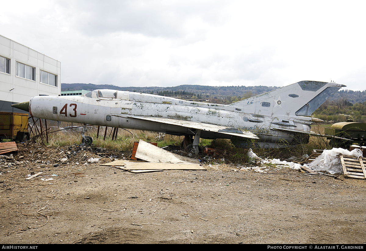 Aircraft Photo of 43 | Mikoyan-Gurevich MiG-21PFM | Bulgaria - Air Force | AirHistory.net #564937