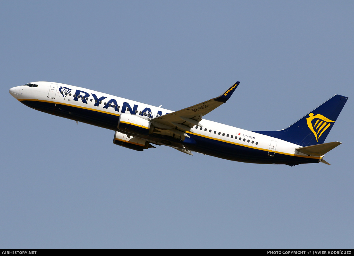 Aircraft Photo of 9H-QCM | Boeing 737-8AS | Ryanair | AirHistory.net #564947