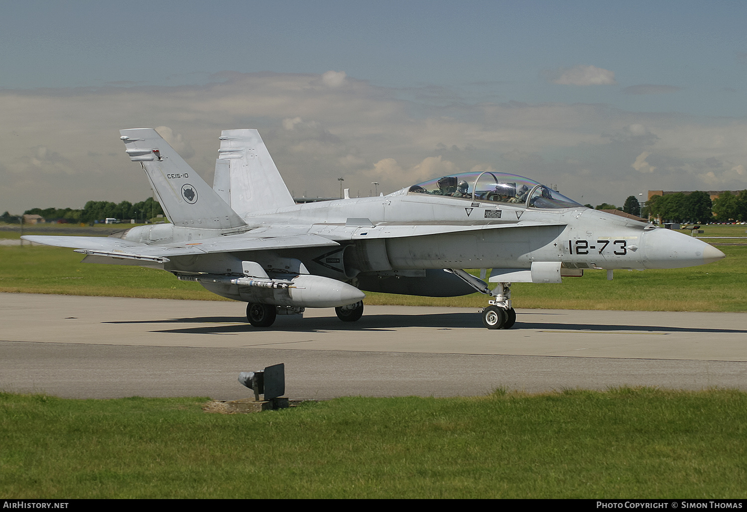 Aircraft Photo of CE15-10 | McDonnell Douglas EF-18B Hornet | Spain - Air Force | AirHistory.net #565029