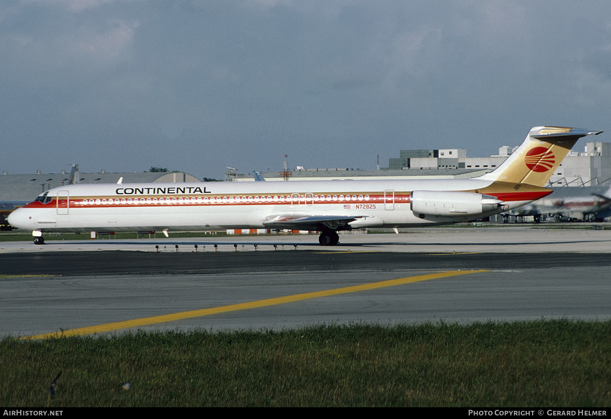 Aircraft Photo of N72825 | McDonnell Douglas MD-82 (DC-9-82) | Continental Airlines | AirHistory.net #565055