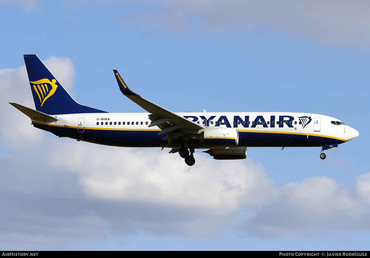 Aircraft Photo of G-RUKA | Boeing 737-8AS | Ryanair | AirHistory.net #565101