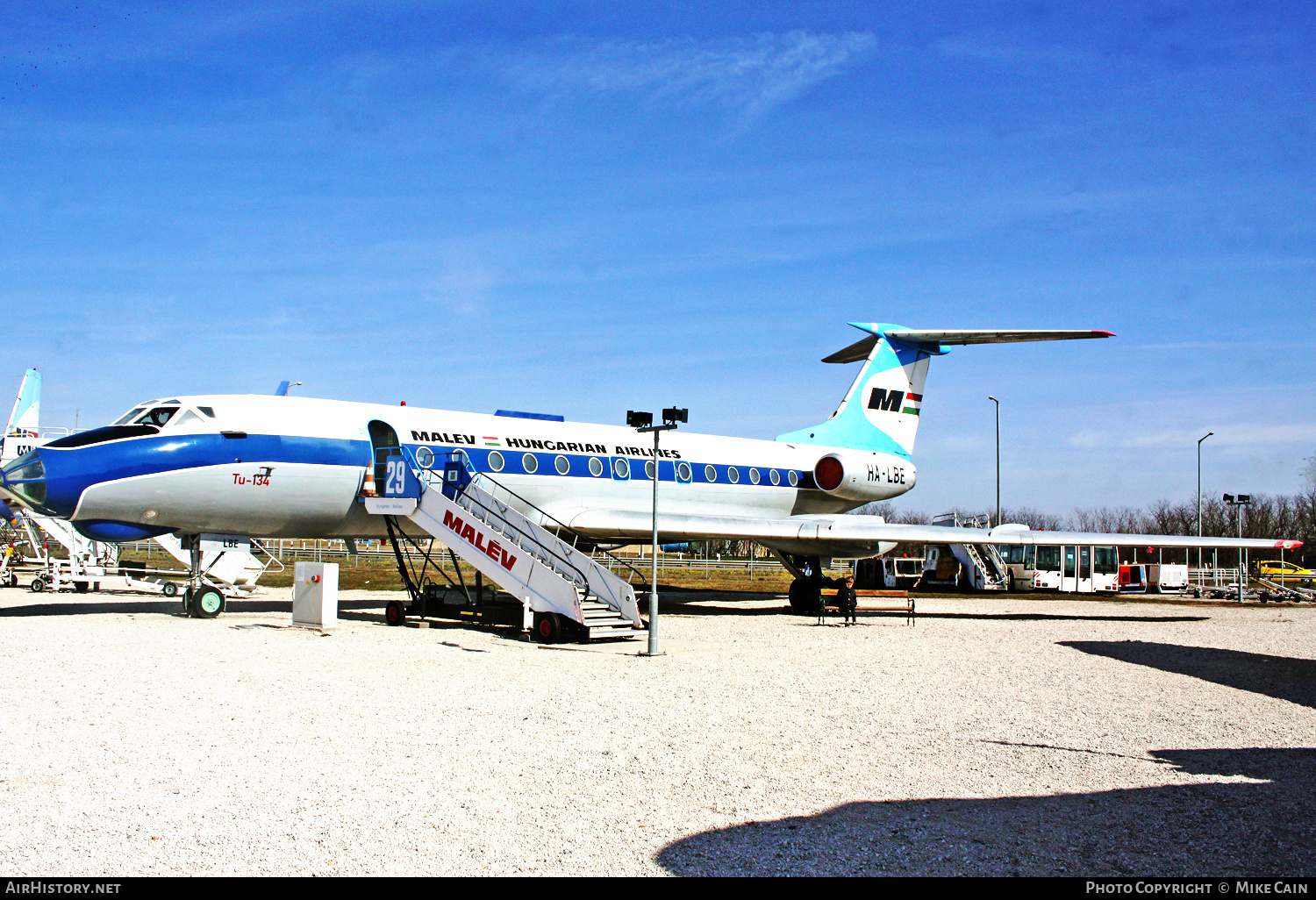 Aircraft Photo of HA-LBE | Tupolev Tu-134 | Malév - Hungarian Airlines | AirHistory.net #565126