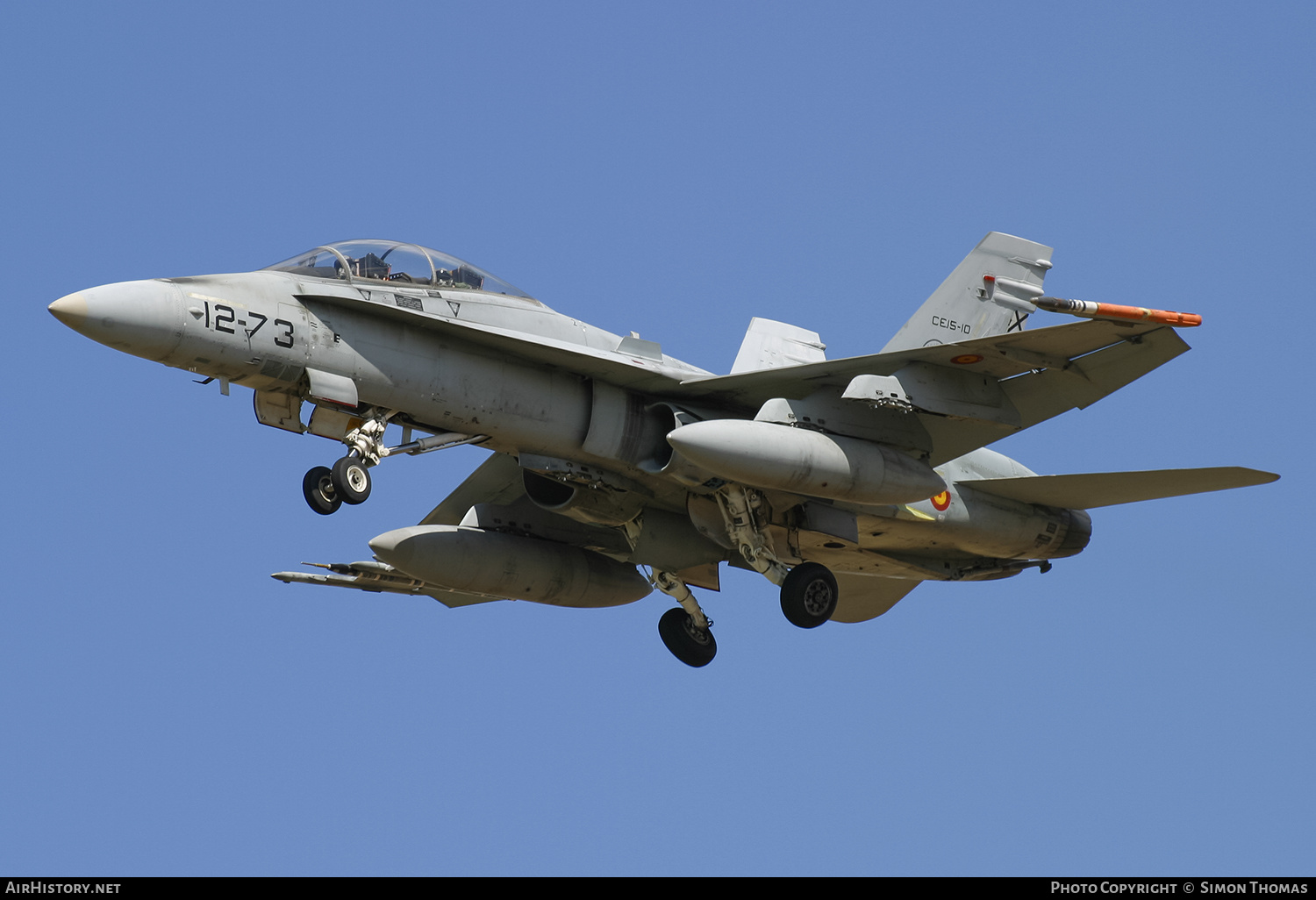 Aircraft Photo of CE15-10 | McDonnell Douglas EF-18B Hornet | Spain - Air Force | AirHistory.net #565240