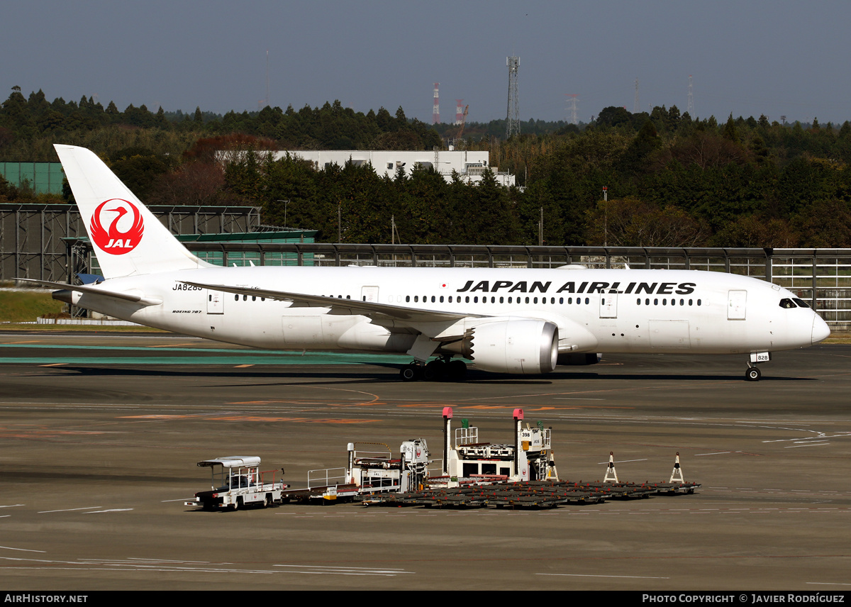 Aircraft Photo of JA828J | Boeing 787-8 Dreamliner | Japan Airlines - JAL | AirHistory.net #565274