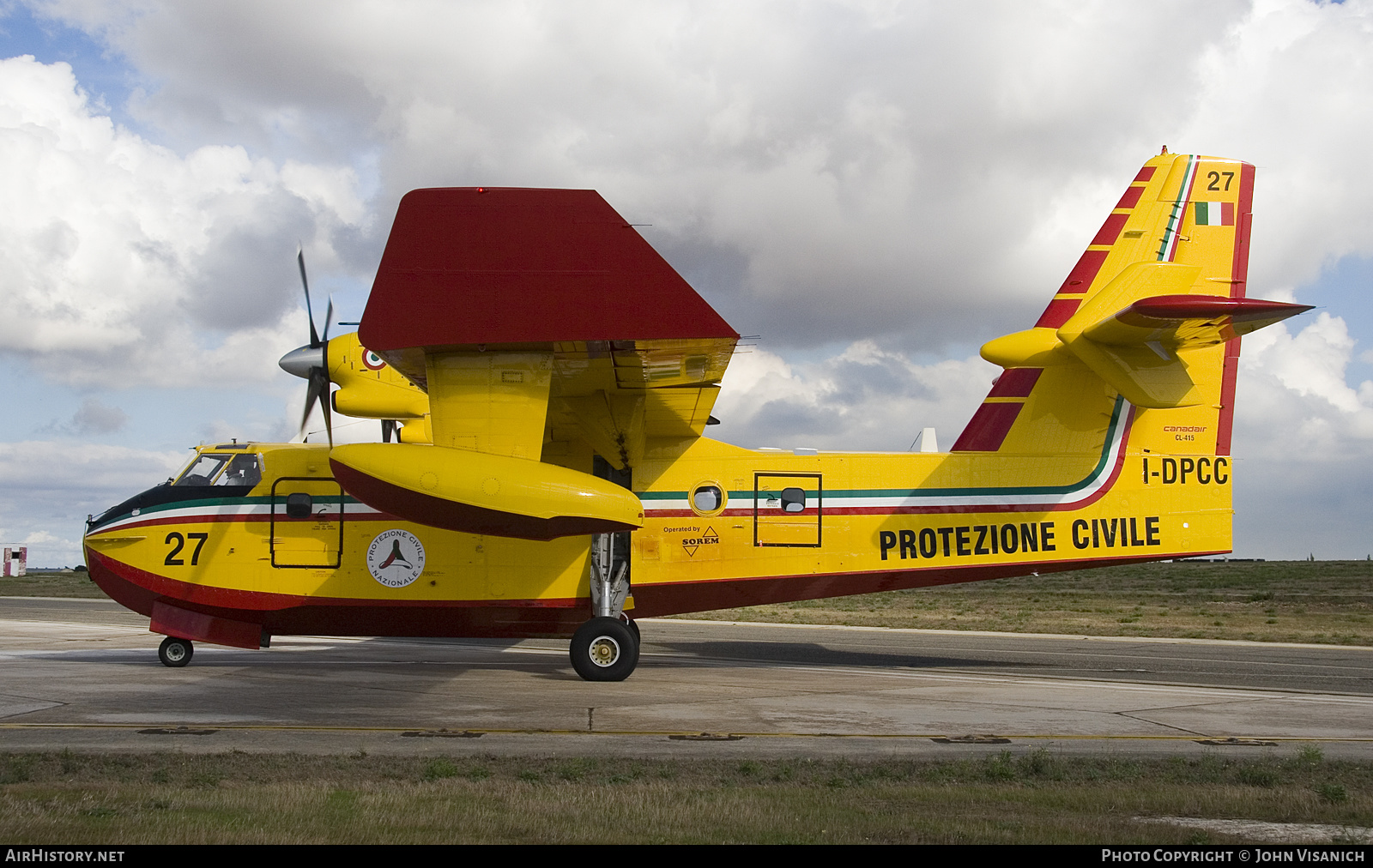 Aircraft Photo of I-DPCC | Bombardier CL-415 (CL-215-6B11) | Protezione Civile | AirHistory.net #565301