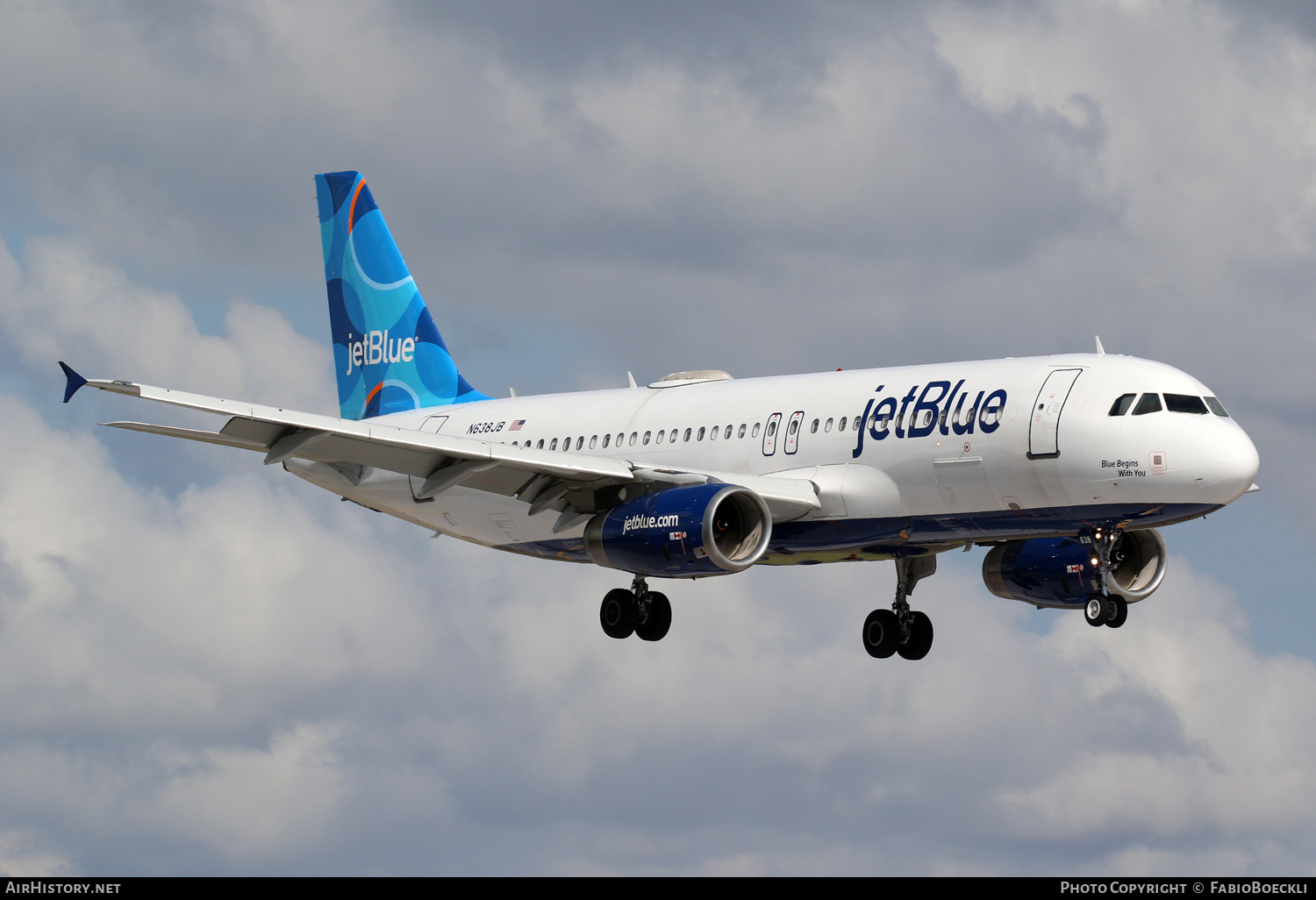 Aircraft Photo of N638JB | Airbus A320-232 | JetBlue Airways | AirHistory.net #565457