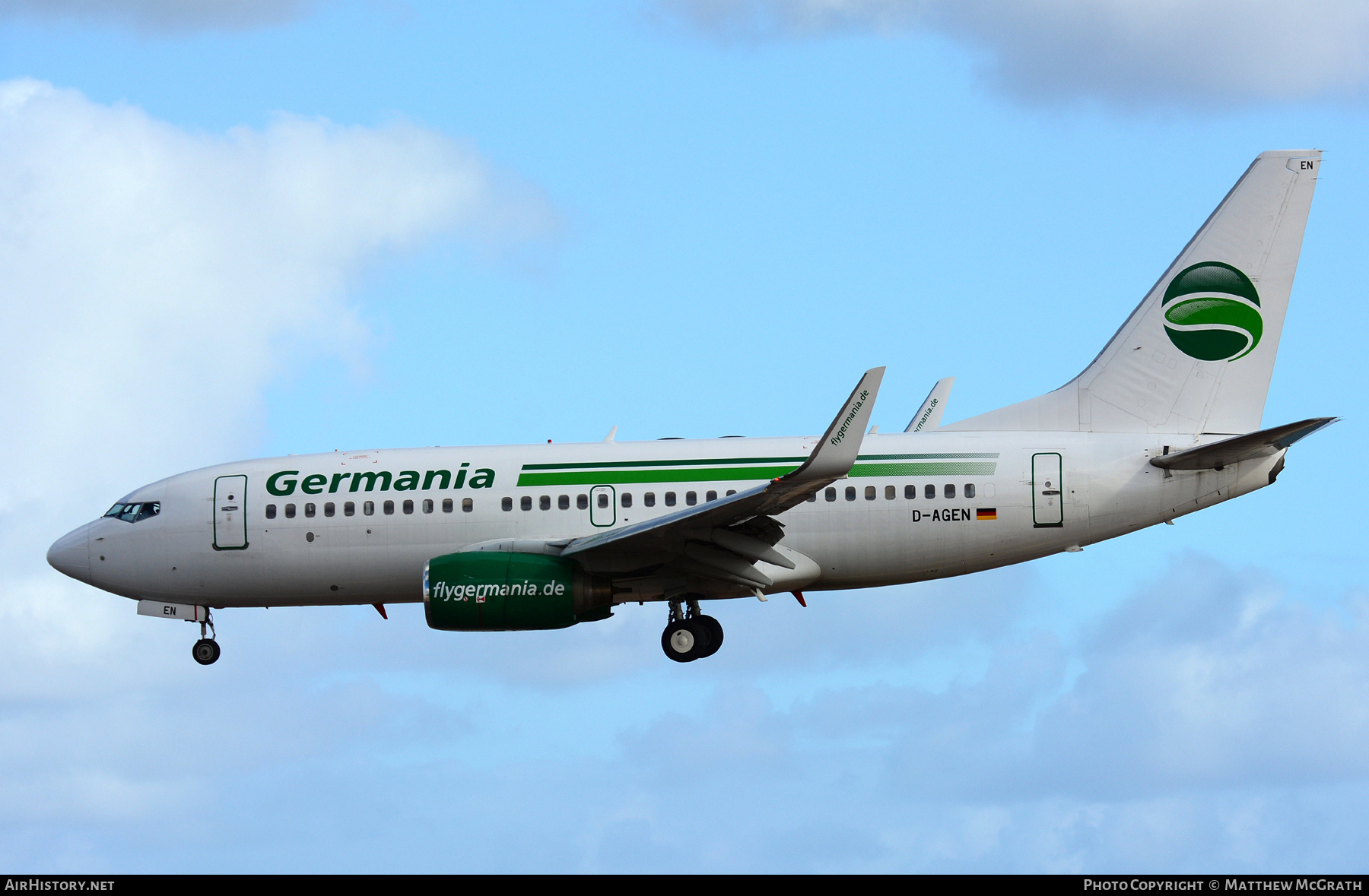 Aircraft Photo of D-AGEN | Boeing 737-75B | Germania | AirHistory.net #565572