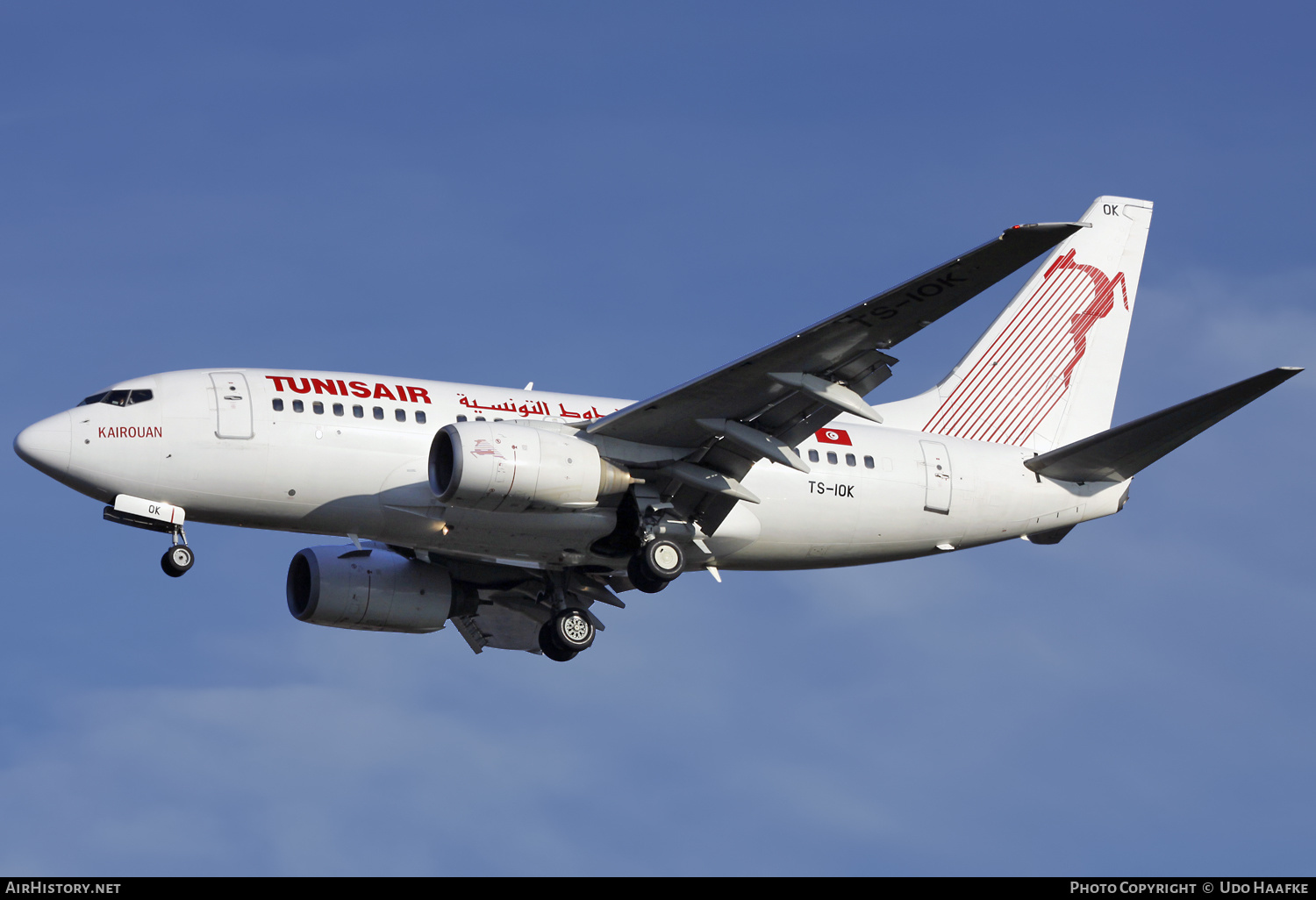 Aircraft Photo of TS-IOK | Boeing 737-6H3 | Tunisair | AirHistory.net #565738
