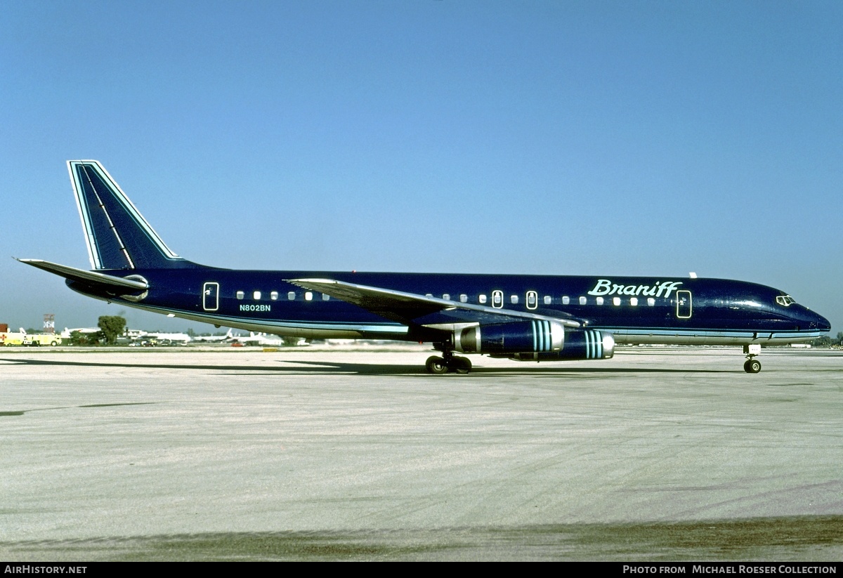 Aircraft Photo of N802BN | McDonnell Douglas DC-8-62H | Braniff International Airways | AirHistory.net #565784