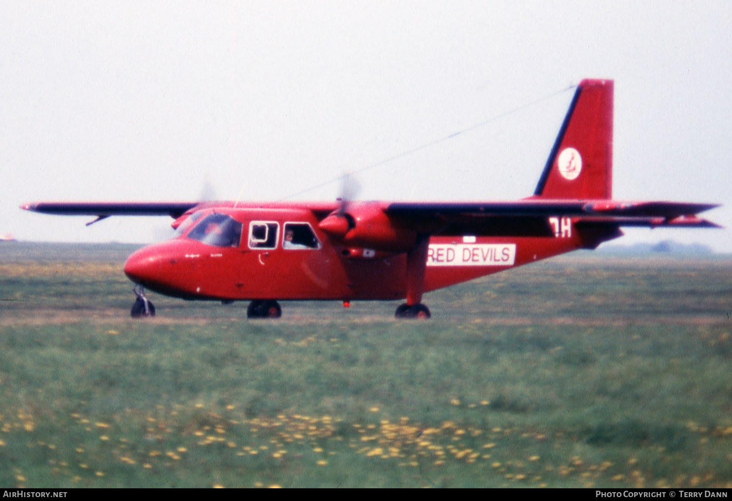 Aircraft Photo of G-AXDH | Britten-Norman BN-2A Islander | Red Devils - Army Parachute Association | AirHistory.net #566013