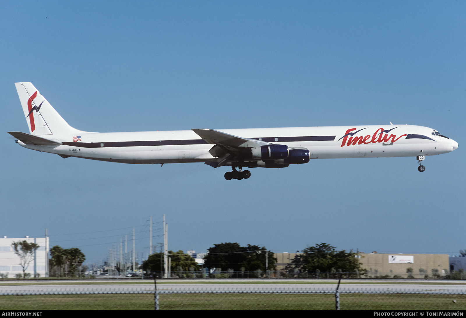 Aircraft Photo of N30UA | McDonnell Douglas DC-8-61(F) | Fine Air | AirHistory.net #566040