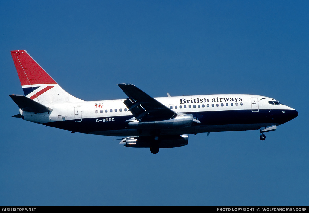 Aircraft Photo of G-BGDC | Boeing 737-236/Adv | British Airways | AirHistory.net #566058