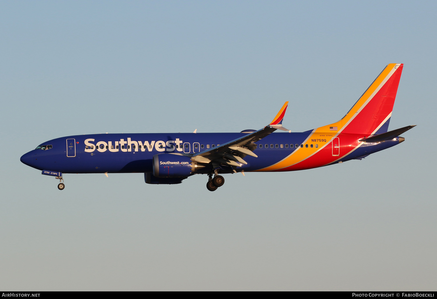 Aircraft Photo of N8759Q | Boeing 737-8 Max 8 | Southwest Airlines | AirHistory.net #566164