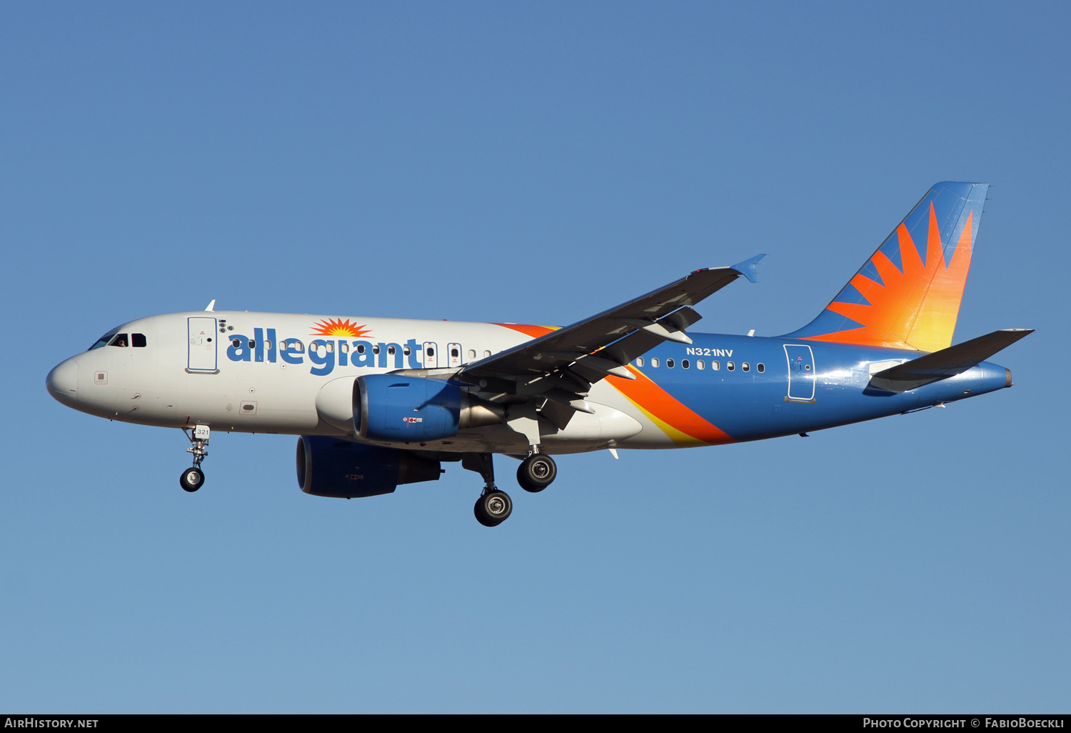 Aircraft Photo of N321NV | Airbus A319-111 | Allegiant Air | AirHistory.net #566244