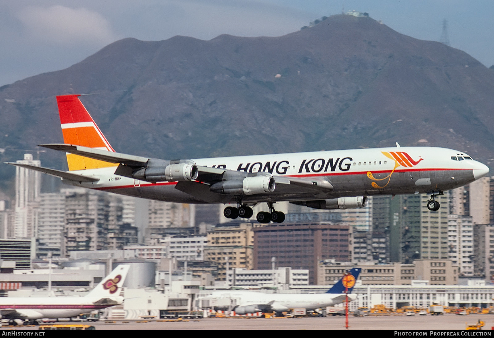 Aircraft Photo of VR-HKK | Boeing 707-336C | Air Hong Kong | AirHistory.net #566257