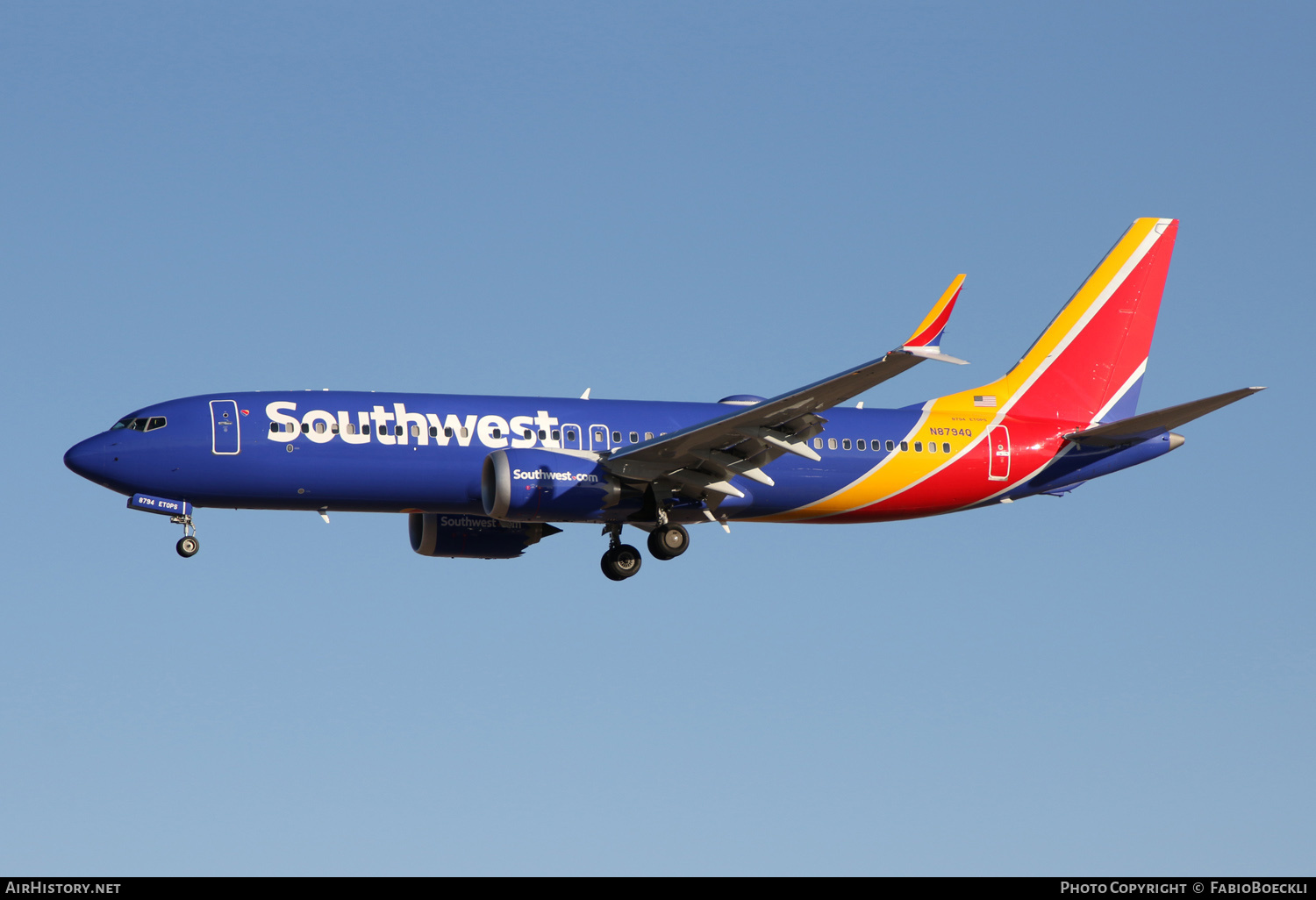 Aircraft Photo of N8794Q | Boeing 737-8 Max 8 | Southwest Airlines | AirHistory.net #566292