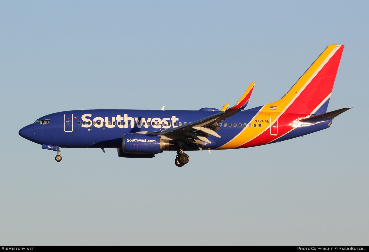 Aircraft Photo of N7704B | Boeing 737-7BD | Southwest Airlines | AirHistory.net #566358