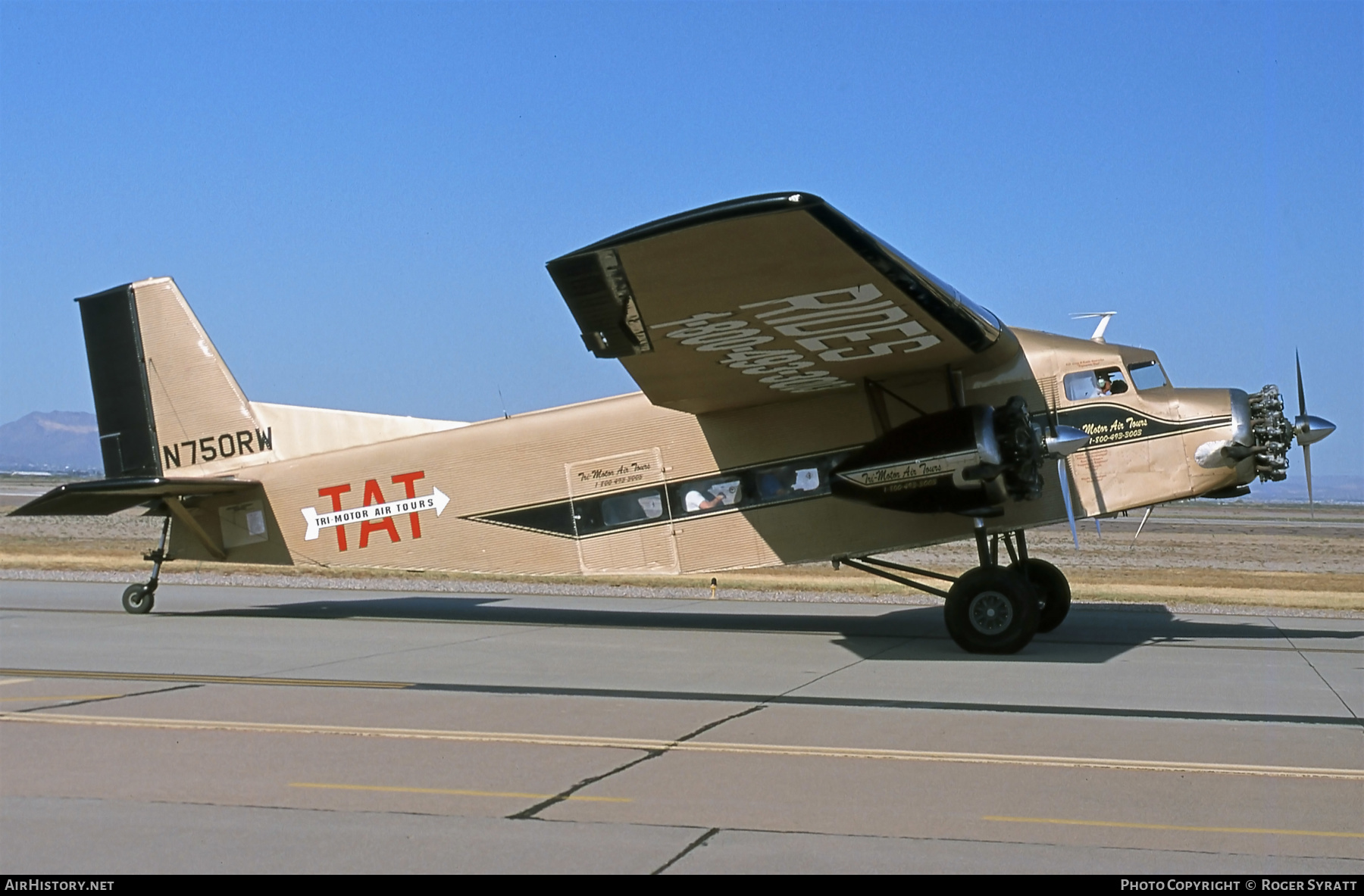 Aircraft Photo of N750RW | Stout Bushmaster 2000 | TAT - Tri-Motor Air Tours | AirHistory.net #566384