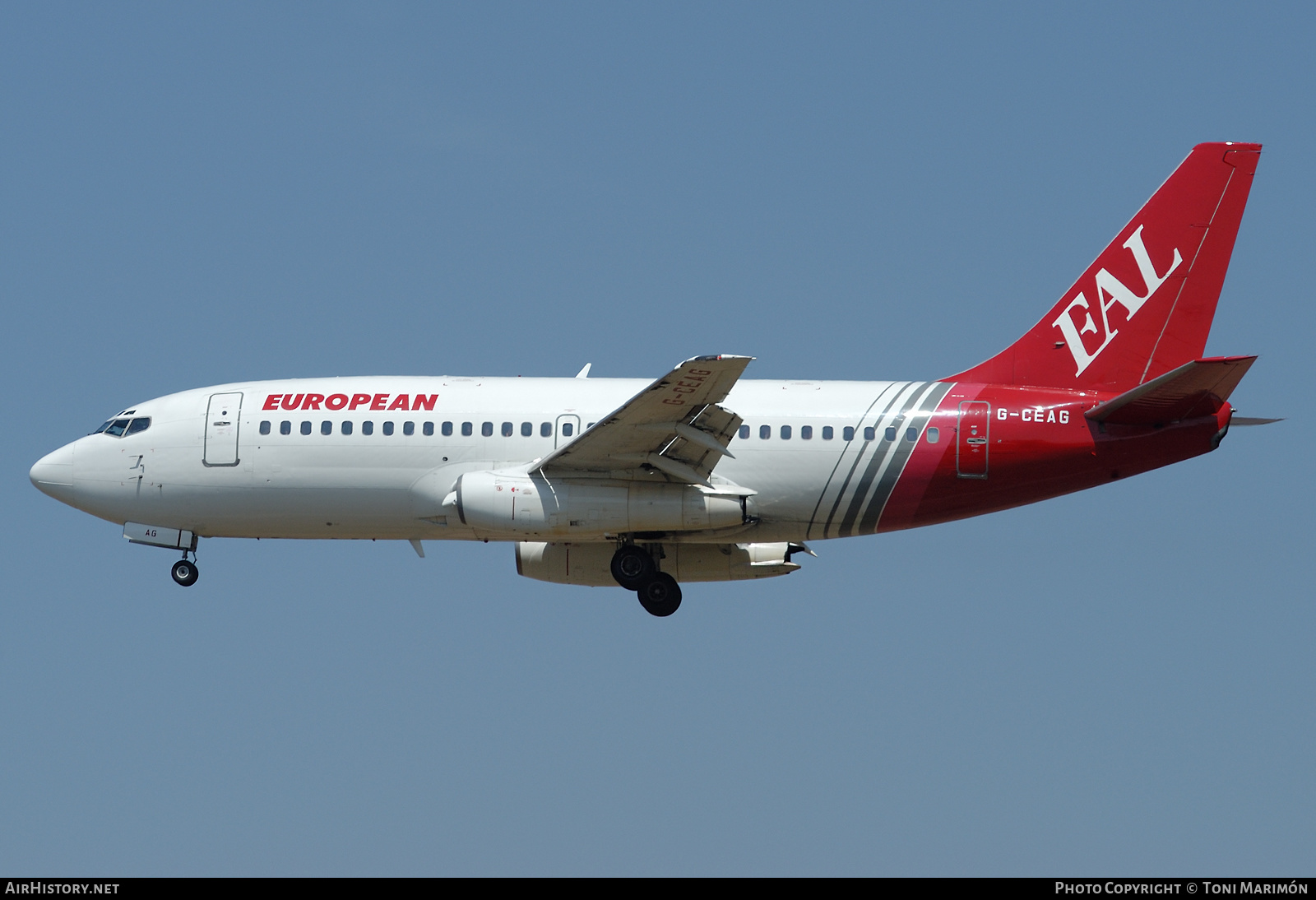 Aircraft Photo of G-CEAG | Boeing 737-229/Adv | European Aircharter - EAL/EAC | AirHistory.net #566392