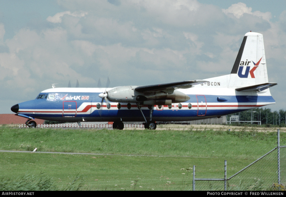 Aircraft Photo of G-BCDN | Fokker F27-200 Friendship | Air UK | AirHistory.net #566420